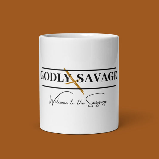 "Branded" White glossy mug