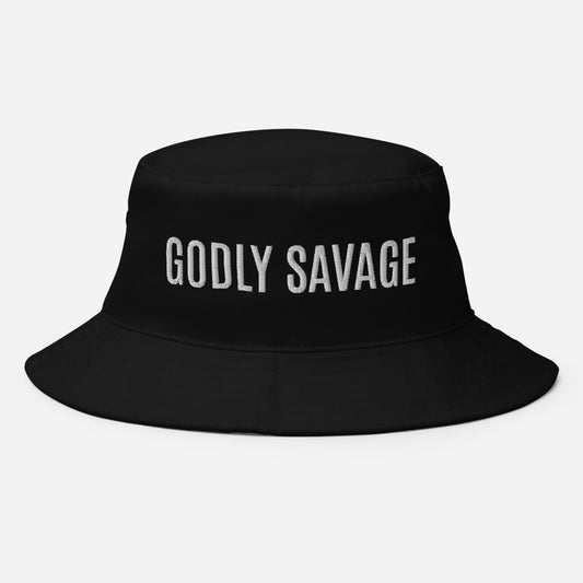 Black "Godly Savage" Bucket Hat